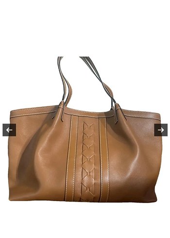 Bej Deri Kadın Çanta - Kemer Detaylı - Görsel 2