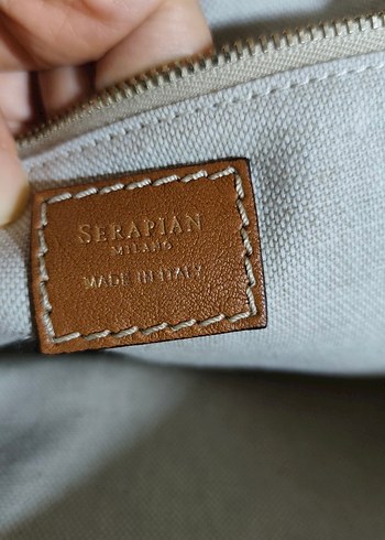 Bej Deri Kadın Çanta - Kemer Detaylı - Görsel 8