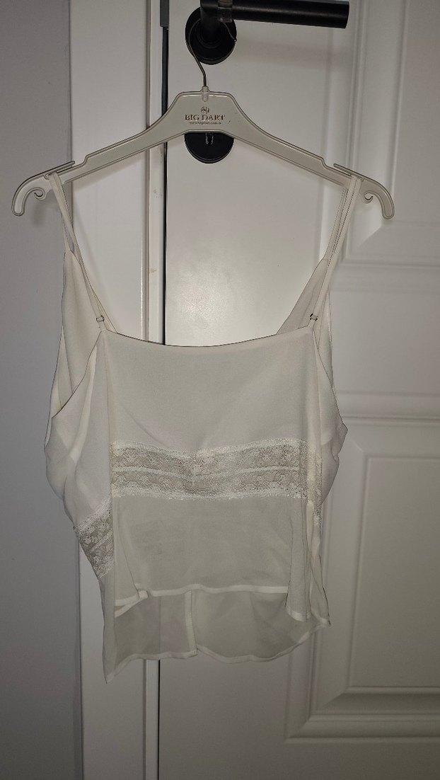 Dantel Detaylı Beyaz Mini Büstiyer - Görsel 4