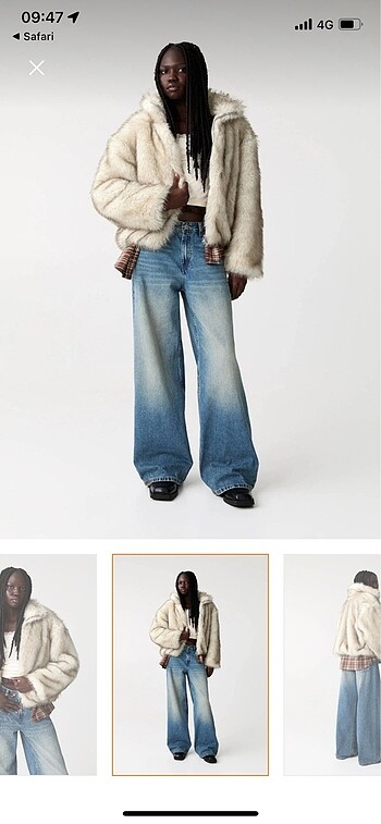 Pull and Bear Pull and bear suni kürk ceket