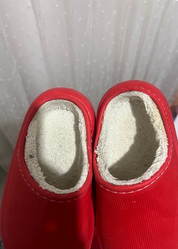 Çocuk Kırmızı Ev Terliği Velcro Bağlantılı - Görsel 3