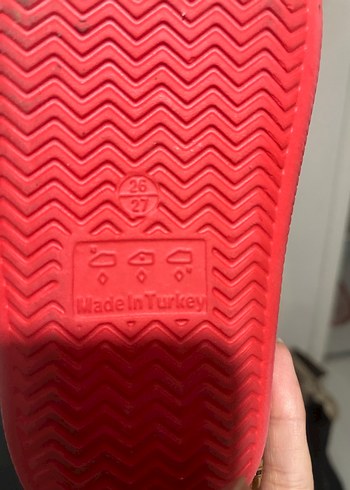 Çocuk Kırmızı Ev Terliği Velcro Bağlantılı - Görsel 4