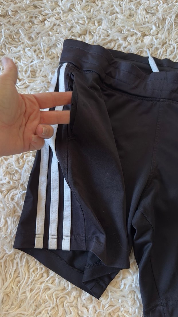 Siyah Adidas Elastik Bel Şort - Görsel 2