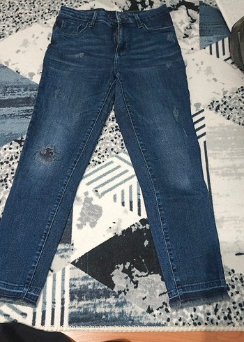 Gri Tonlu Kadın Denim Pantolon