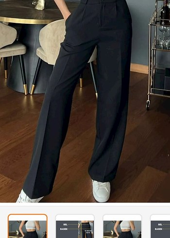 Siyah Regular Fit Kumaş Kadın Pantolon