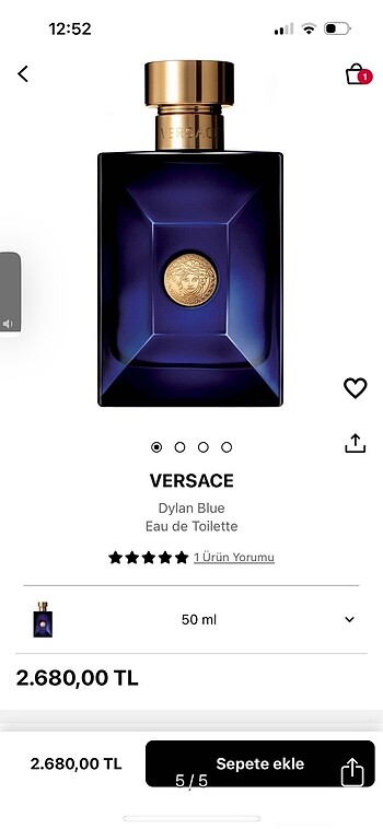  Beden Versace Dylan Blue 50 ml Erkek