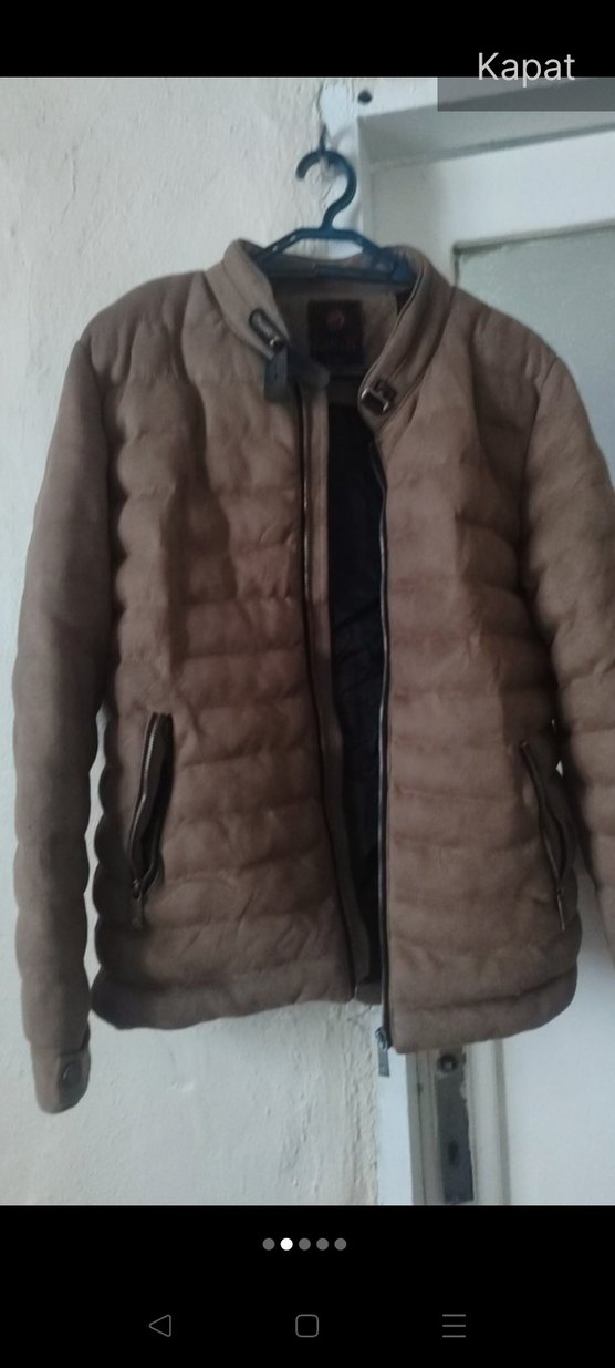 Erkek Kahverengi Süet Fermuarlı Ceket - Görsel 2