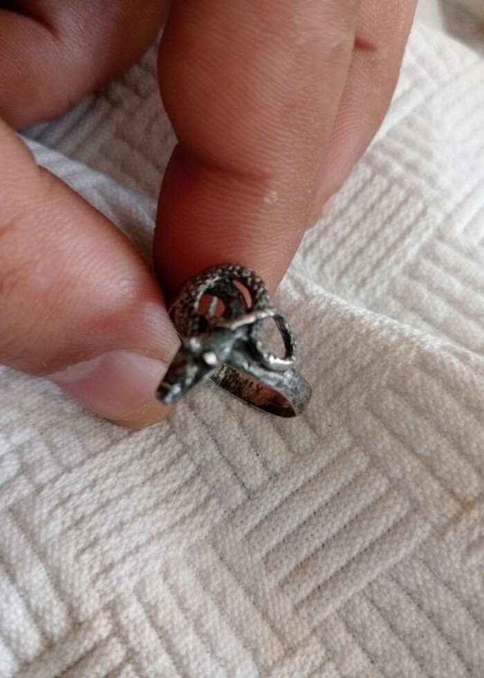 Antika gümüş yüzük - Görsel 2