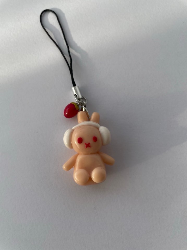 Renkli tavşan telefon askısı - Görsel 3
