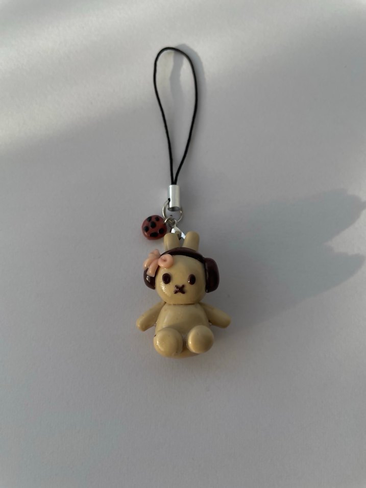 Renkli tavşan telefon askısı - Görsel 4