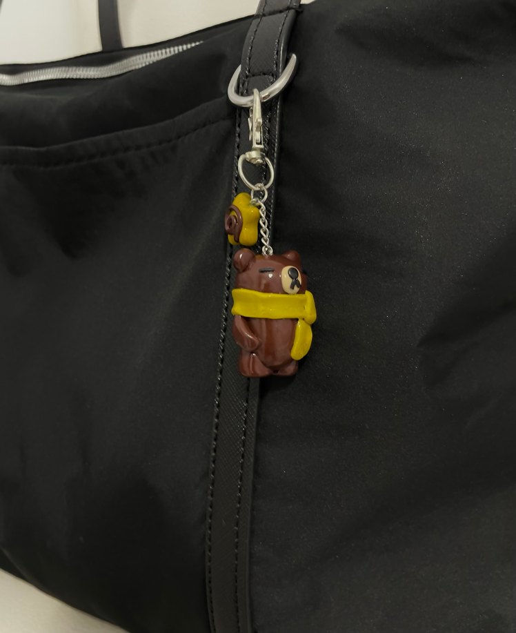 atkılı ayıcık çanta aksesuarı   - Görsel 4