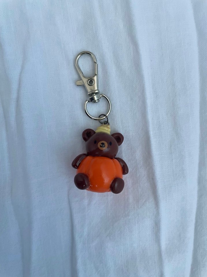 Bal Kabağı Ayıcık Anahtarlık - Görsel 2