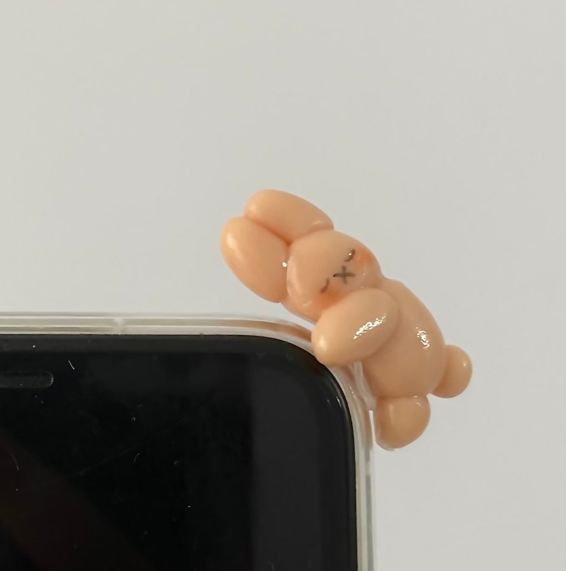 pembe minik tavşan telefon aksesuarı - Görsel 3