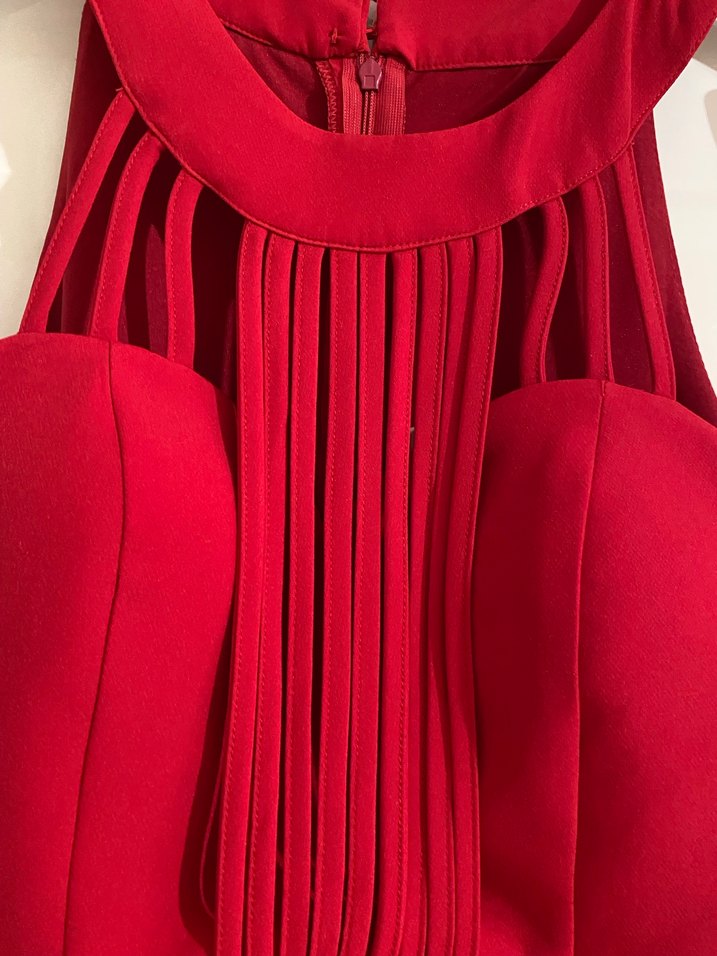 Kırmızı abiye elbise - Görsel 2