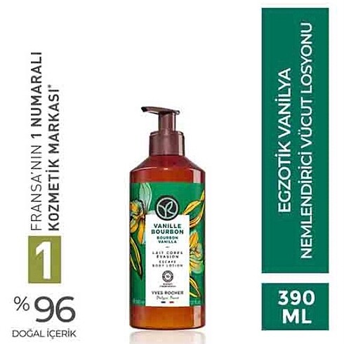 Yves Rocher egzotik vanilya vücut losyonu