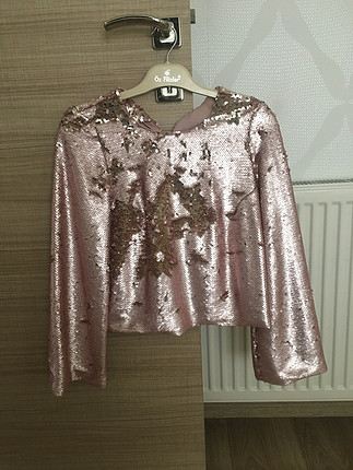 Kısa payet bluz