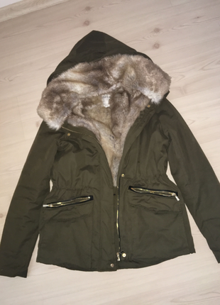 s Beden yeşil Renk Zara Sıcacık Mont