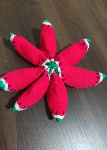 El Yapımı Renkli Örgü Dekoratif Tasarım