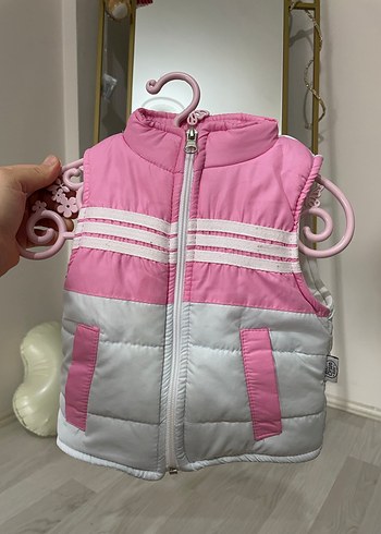 Kız Çocuk Pembe Kapitone Yelek - Görsel 2