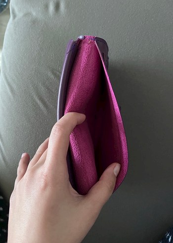 Mor Deri Tokalı Kadın Cüzdanı - Görsel 6