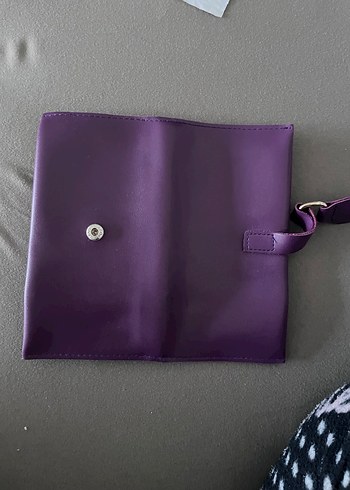 Mor Deri Tokalı Kadın Cüzdanı - Görsel 5
