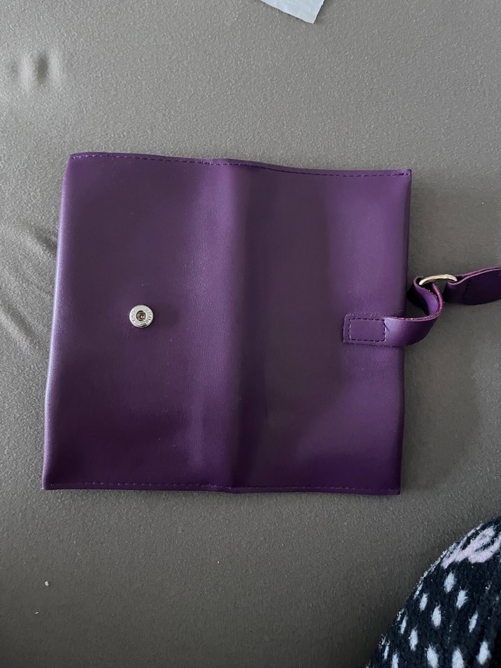 Mor Deri Tokalı Kadın Cüzdanı - Görsel 5