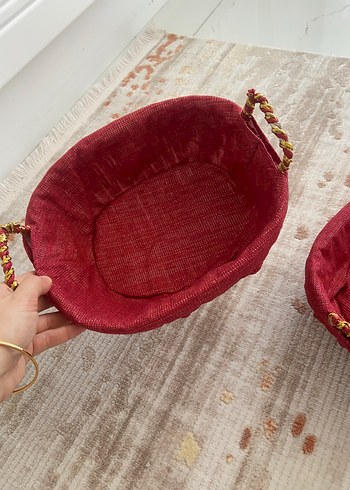 Bordo Parlak Sepet - Görsel 3