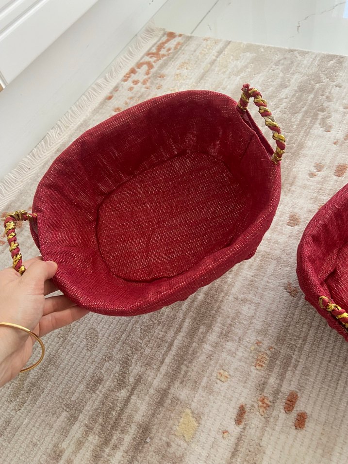 Bordo Parlak Sepet - Görsel 3