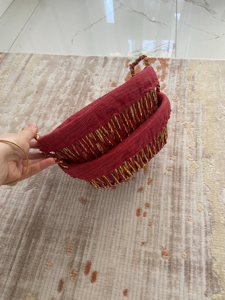 Bordo Parlak Sepet - Görsel 2