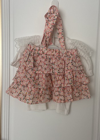 Kız Çocuk Pembe Nakışlı Salaş Elbise - Görsel 3