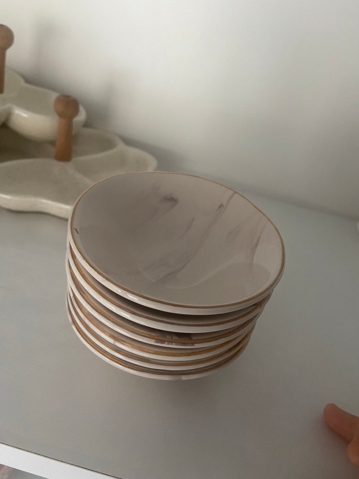 Bej Seramik Küçük Kase Seti - Görsel 2