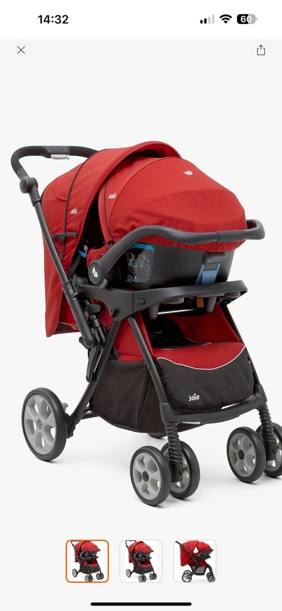 Joie Kırmızı Bebek Arabası ve puset - Görsel 2