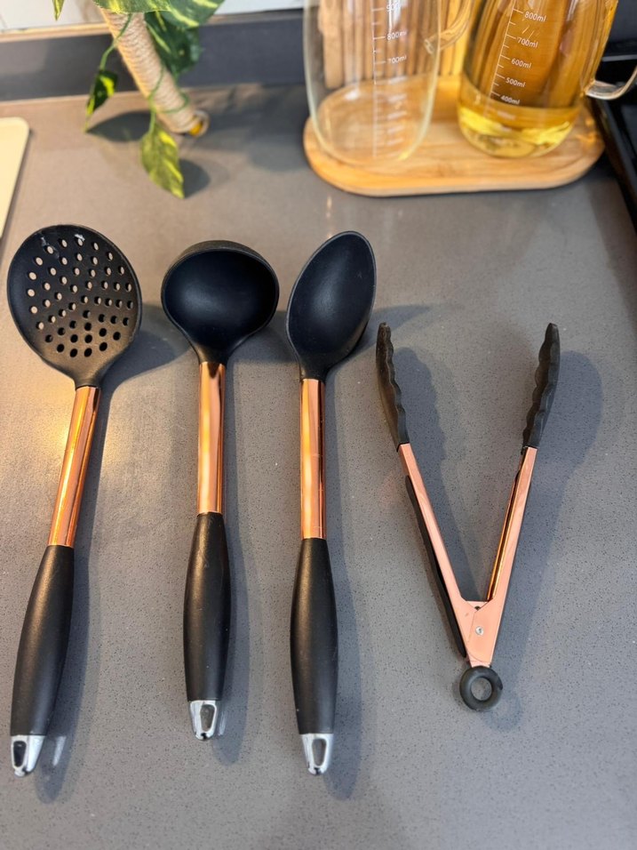 Siyah ve Bakır Mutfak Kepçeleri Seti - Görsel 2