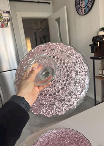 Pembe Nakışlı karaca pasta seti - Görsel 7