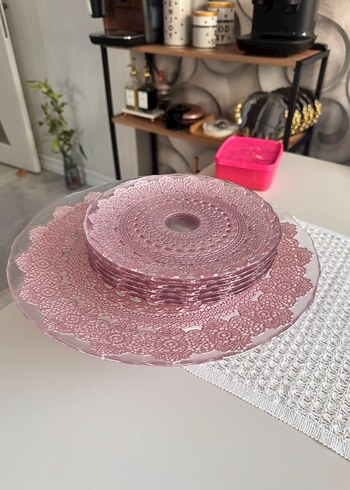 Pembe Nakışlı karaca pasta seti - Görsel 11