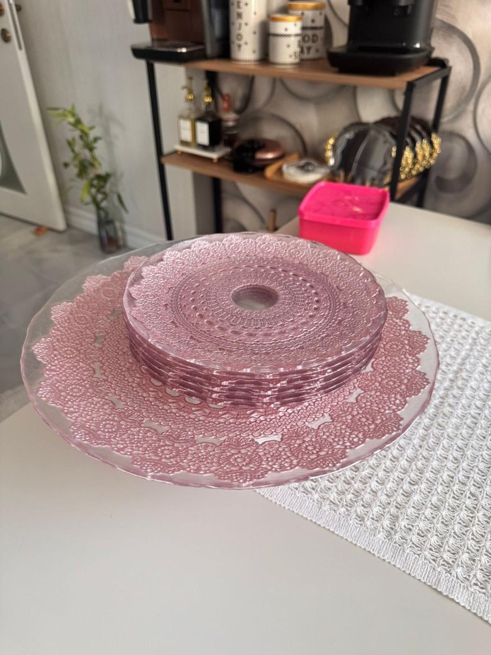 Pembe Nakışlı karaca pasta seti - Görsel 4