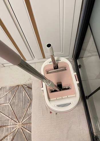 Vip Ahmet Pembe Pastel Temizlik Kovası ve Mop Seti - Görsel 5