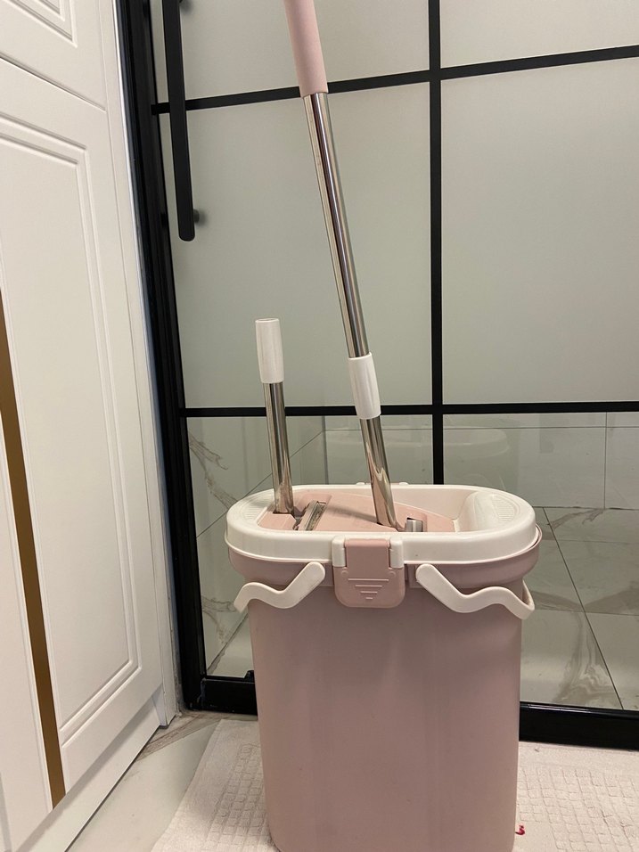 Vip Ahmet Pembe Pastel Temizlik Kovası ve Mop Seti - Görsel 2