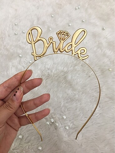 Bride gelin Gold metal taç