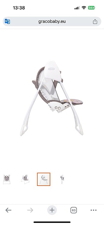 Diğer Beden graco bebek otomatik sallanan salıncak (sıfır)