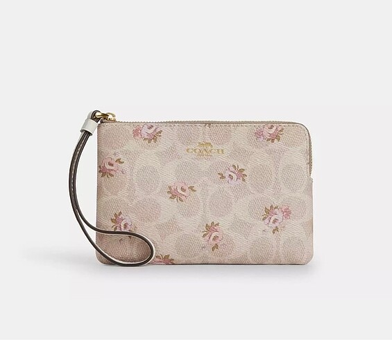 Coach Corner Zip Wristlet Cuzdan