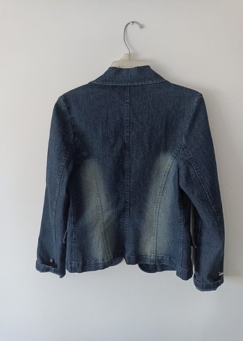 Diğer Kadın Lacivert Denim Ceket, Düğmeli, Regular Fit
