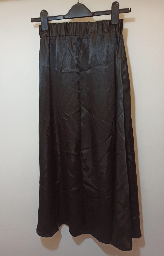 Kadın Siyah Uzun Drapeli Gotik Etek - Görsel 2