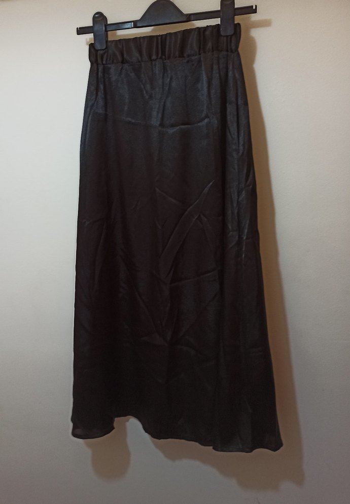 Kadın Siyah Uzun Drapeli Gotik Etek - Görsel 5