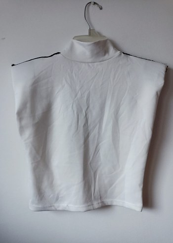 Beyaz Yarım Balıkçı Yaka Bluz - Görsel 2