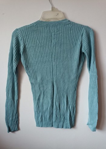 Mint Yeşili Düğmeli Hırka - Görsel 2