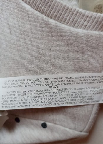 Kız Çocuk Gri Baskılı Uzun Kollu Sweatshirt - Görsel 4