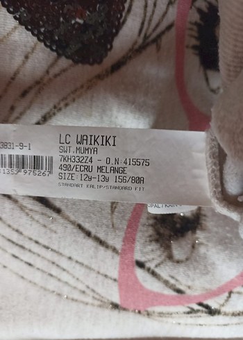 Kız Çocuk Gri Baskılı Uzun Kollu Sweatshirt - Görsel 5