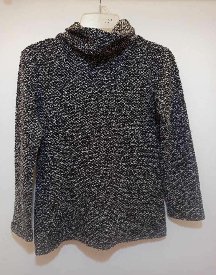 Gri Kadın Boğazlı Triko Kazak - Görsel 2