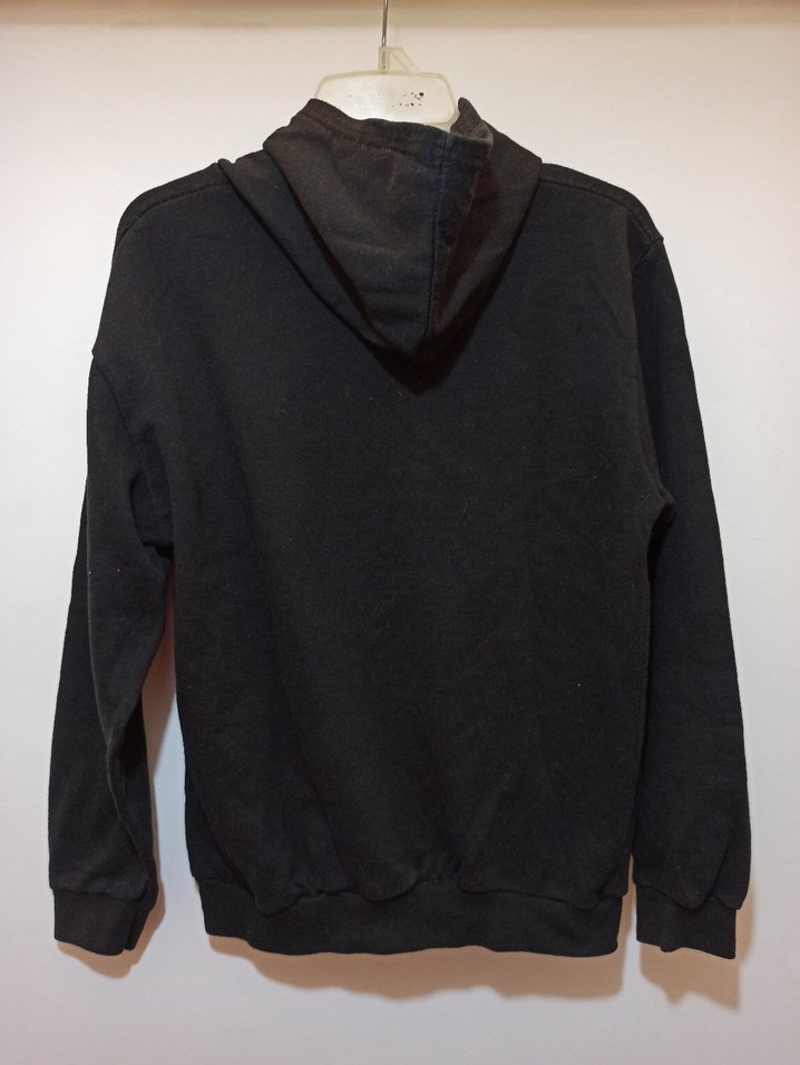 Siyah Kapüşonlu Kadın Sweatshirt - Görsel 2